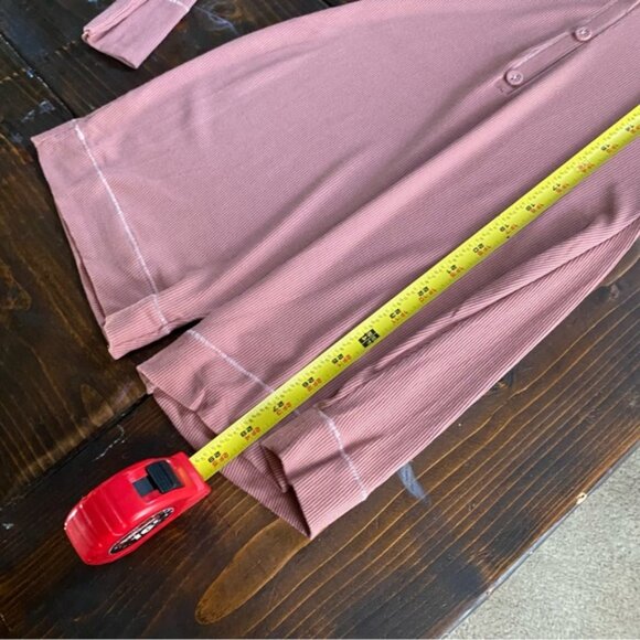 Skims Softlounge button up ribbed pink henley romper size medium - Picture 6 of 6